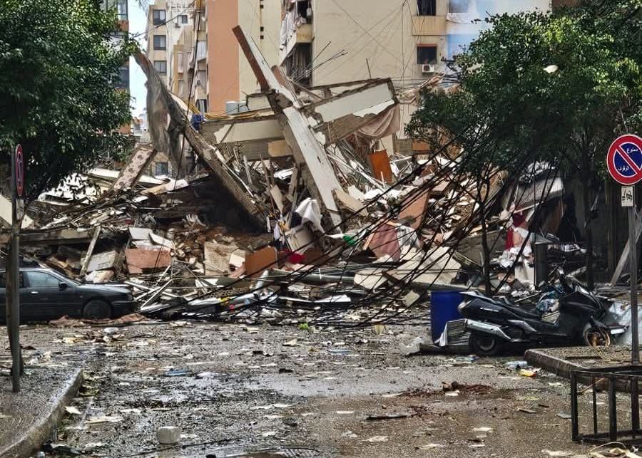 إنهيار مبنى في الضاحية