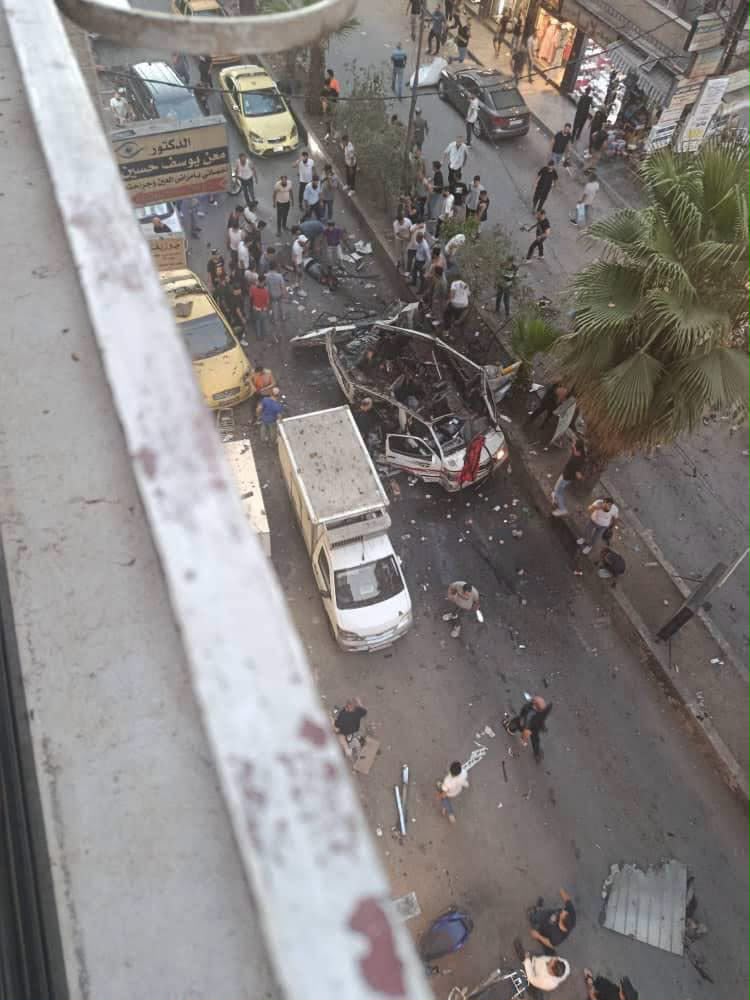 A bomb exploded in Jaramana... and health: injuries and human remains