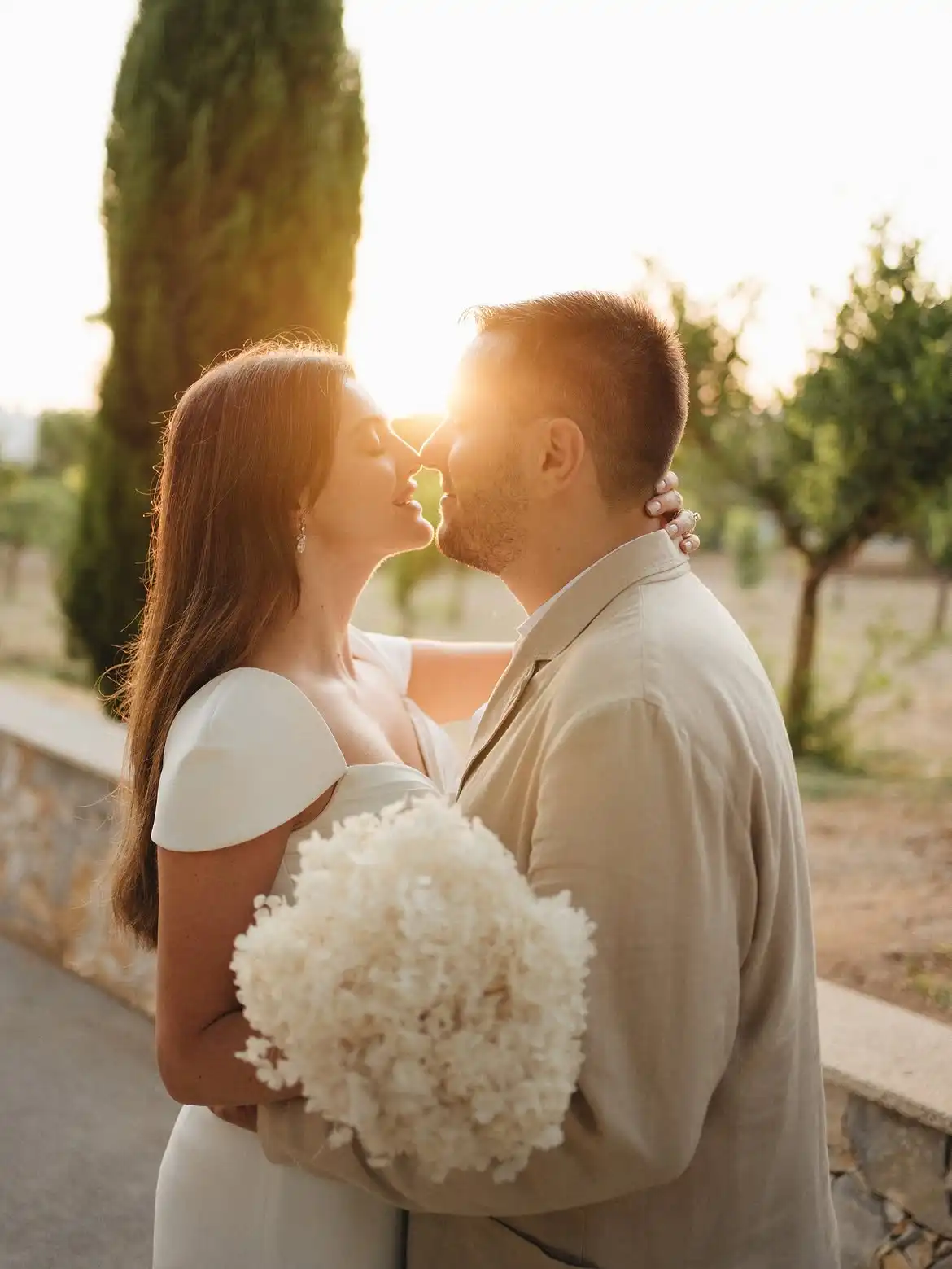 In pictures: Dana Al-Halani and Alan Saad had a civil marriage in Cyprus