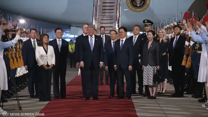 Trump arrives in Beijing with Elon Musk