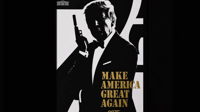 The White House publishes an avatar of Trump in the style of “James Bond.”